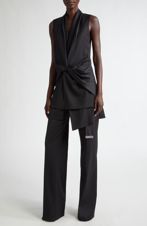 Shop Brandon Maxwell The Savie Twist Detail Layered Top In Black