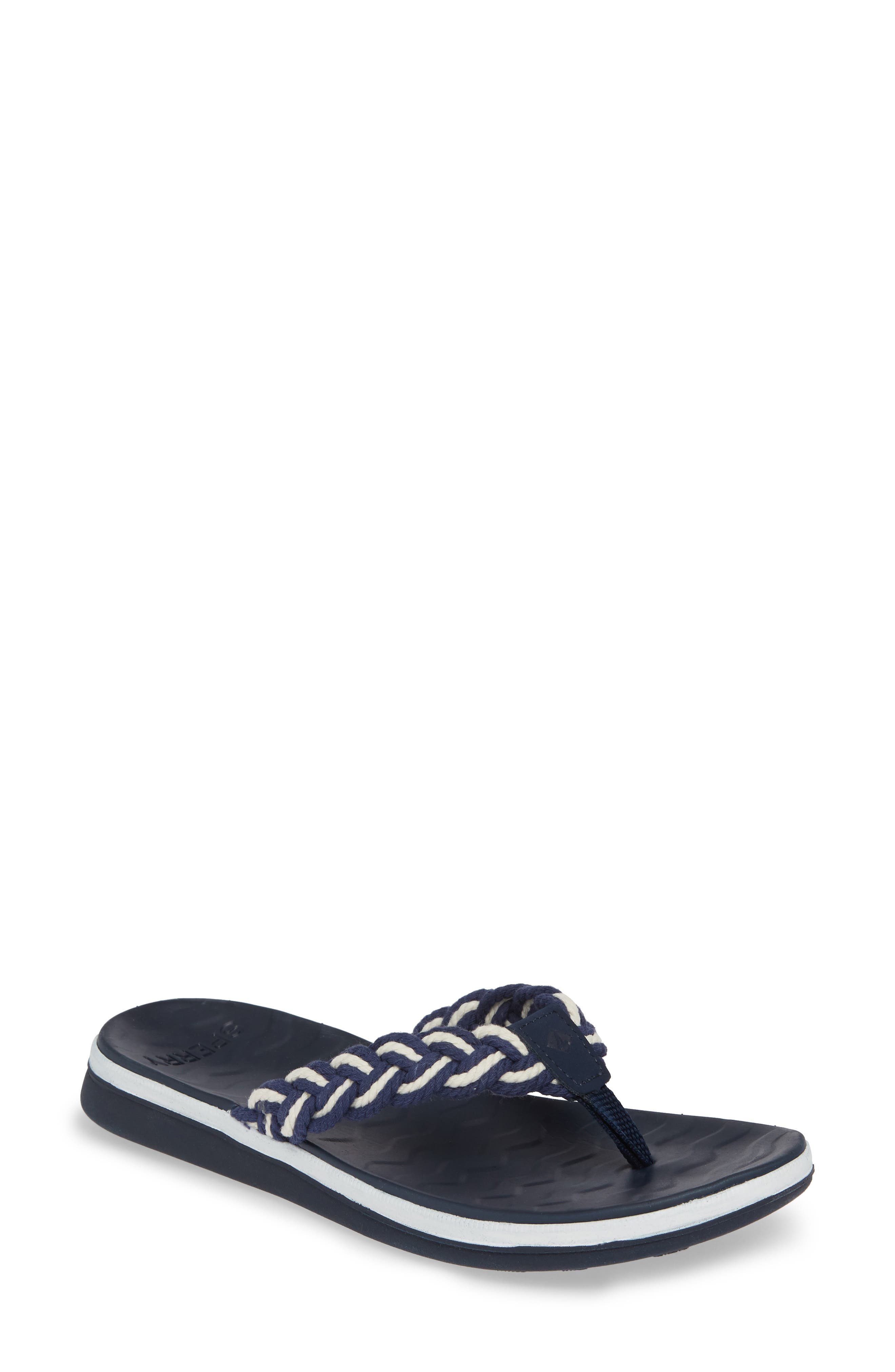 Sperry Adriatic Braided Flip Flop, Blue