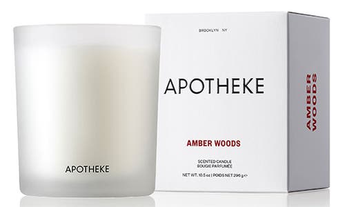 Apotheke Amber Woods Candle In White