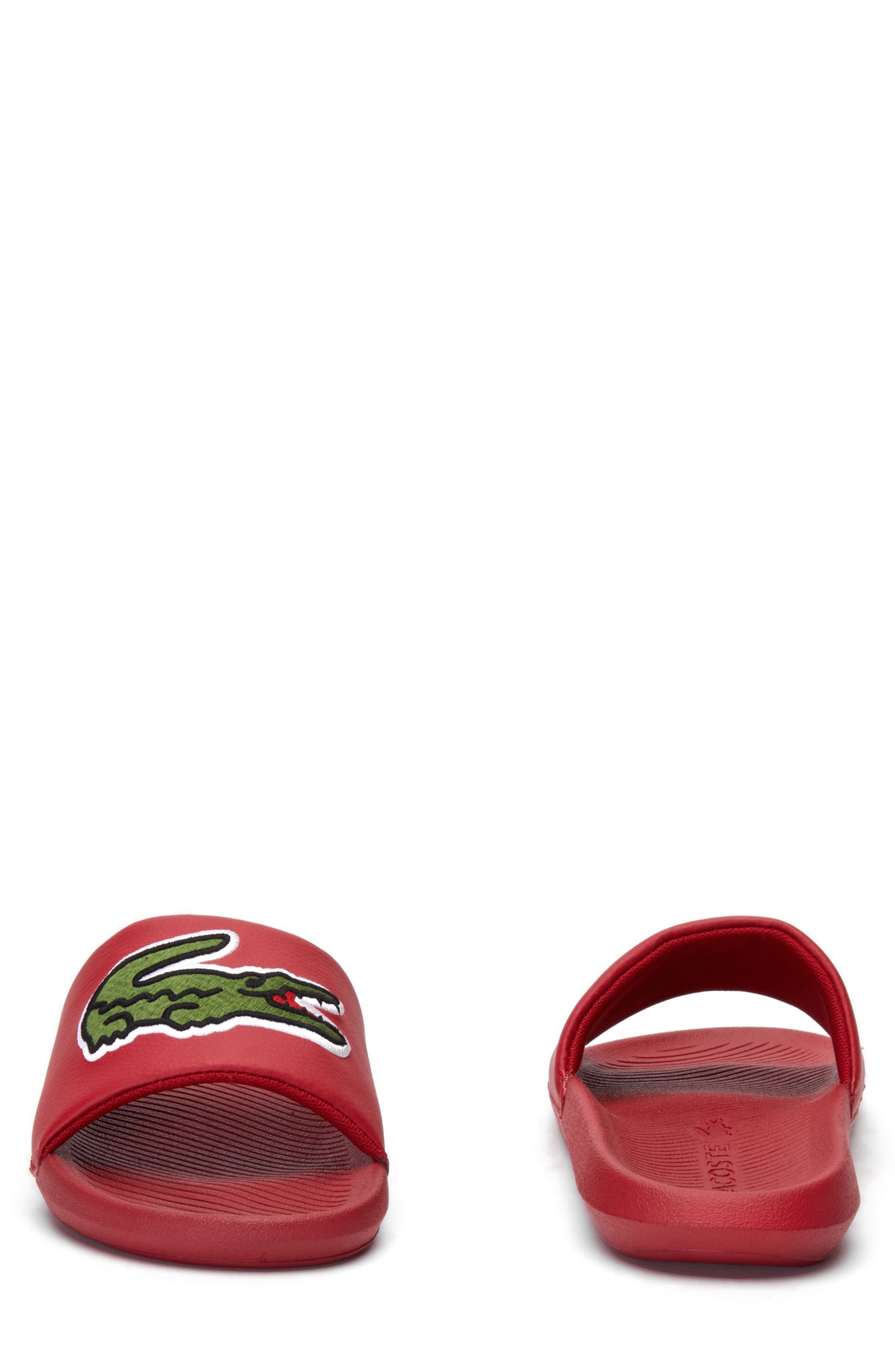 lacoste women's croco slide sandal