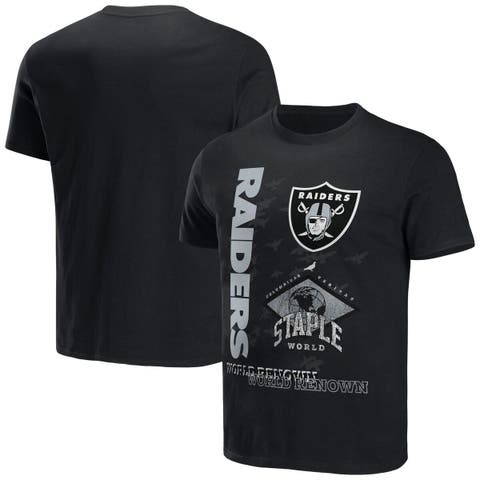 Men's NFL x Staple Black Denver Broncos World Renowned T-Shirt