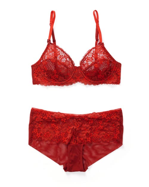 Shop Adore Me Cinthia Unlined Full Coverage Bra In Dark Red