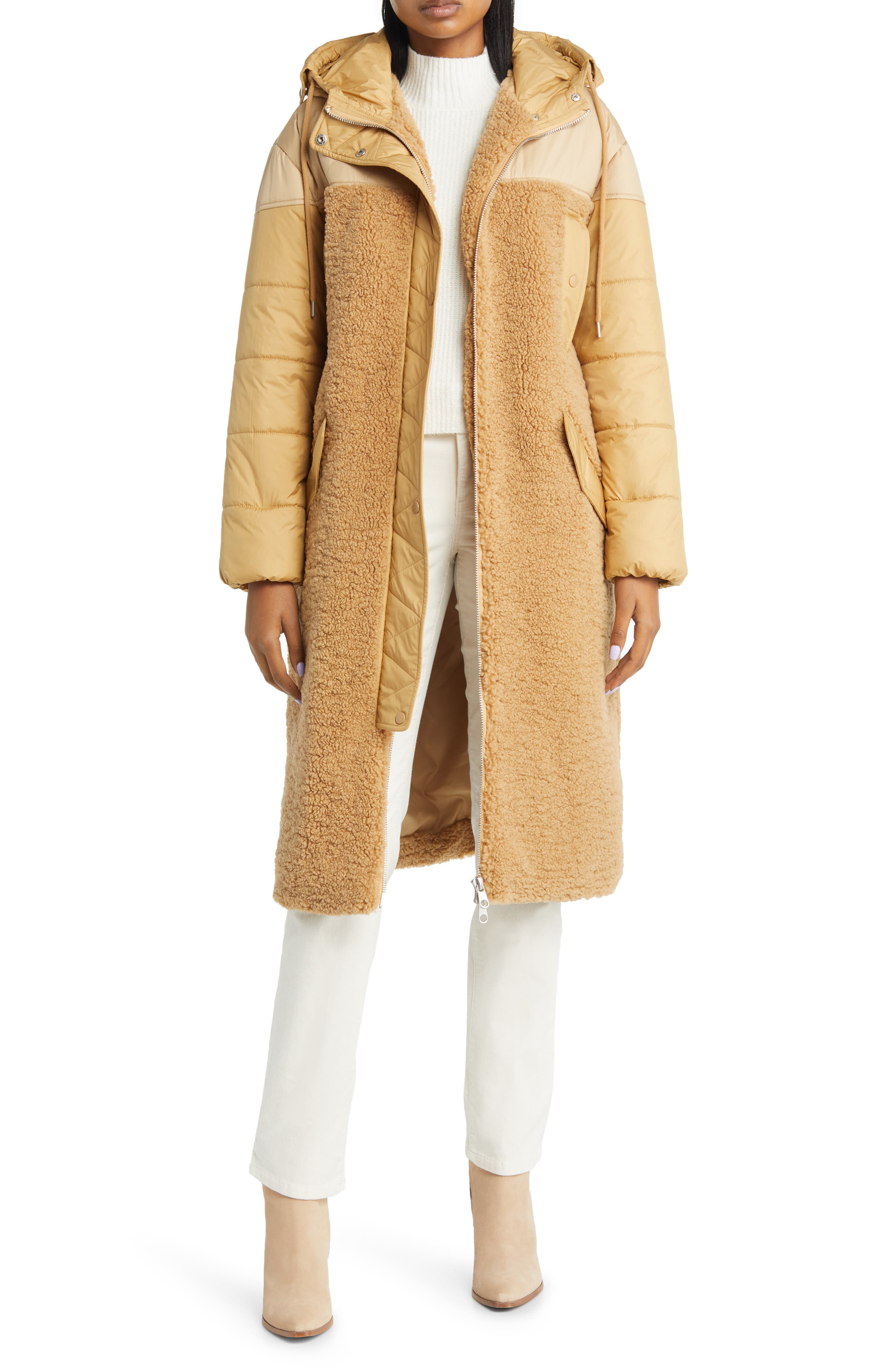 Women's Beige Fur \u0026 Faux Fur Coats 