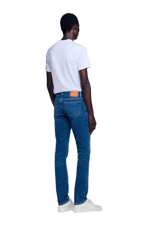 Shop Sandro Waterless Slim-fit Jeans In Blue Vintage - Denim