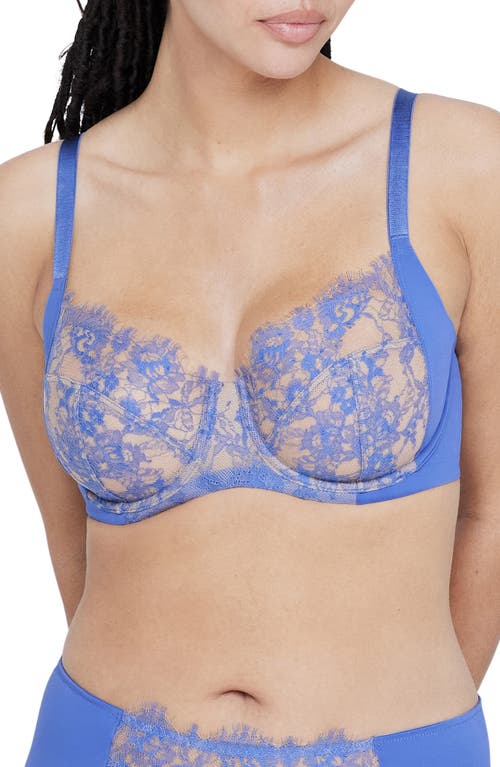 Shop Skarlett Blue Entice Underwire Full Coverage Bra In Sea View/nylon