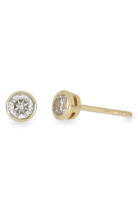 Bezel Diamond Stud Earrings - 0.25 ctw (Nordstrom Exclusive)