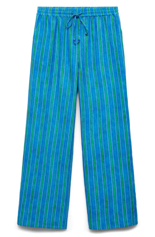 MANGO MANGO MORAIMA DRAWSTRING LINEN BLEND PANTS 