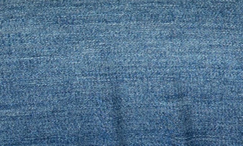 Apny Crop Utility Denim Joggers In Medium Indigo
