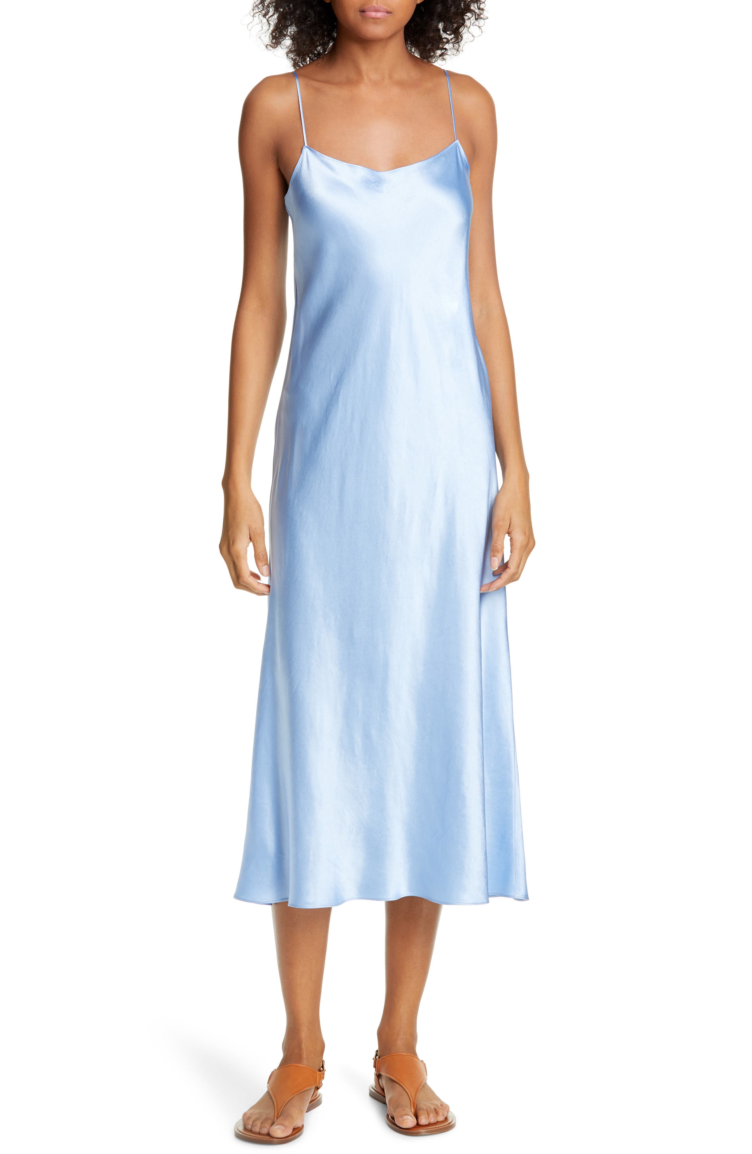 vince satin slip dress