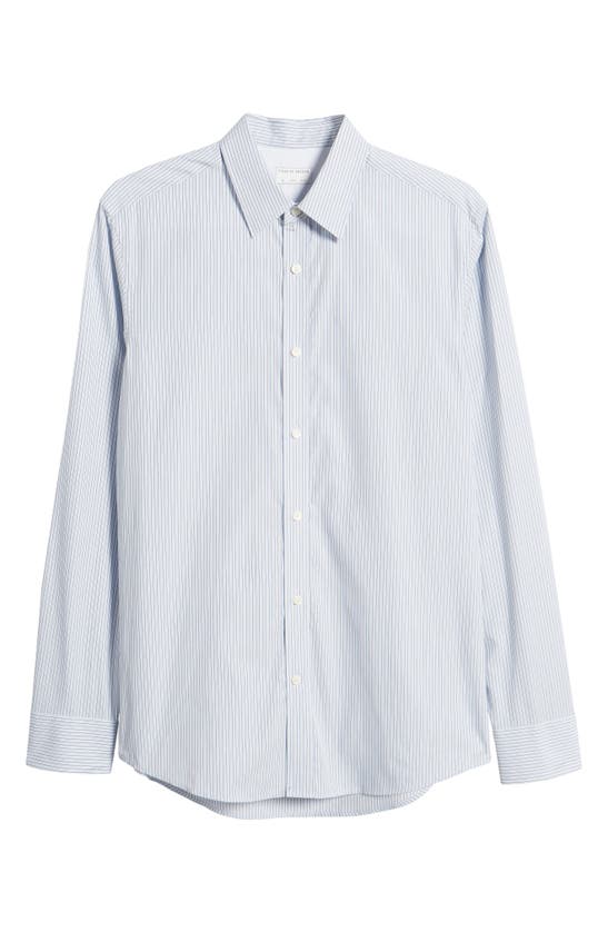 Shop Tiger Of Sweden Adley Slim Fit Pinstripe Cotton Dress Shirt In Light Blue