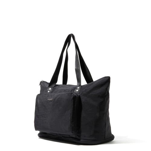 Baggallini Carryall Expandable Packable Weekender Tote Bag In Black