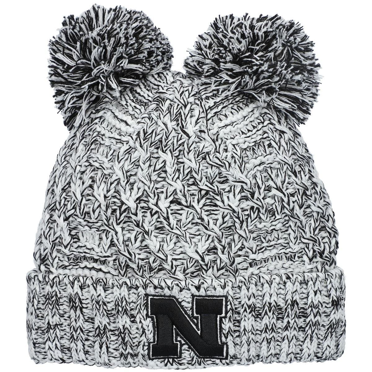 New Era Women's New Era Gray Nebraska Huskers Cuffed Knit Hat with Dual Poms at Nordstrom