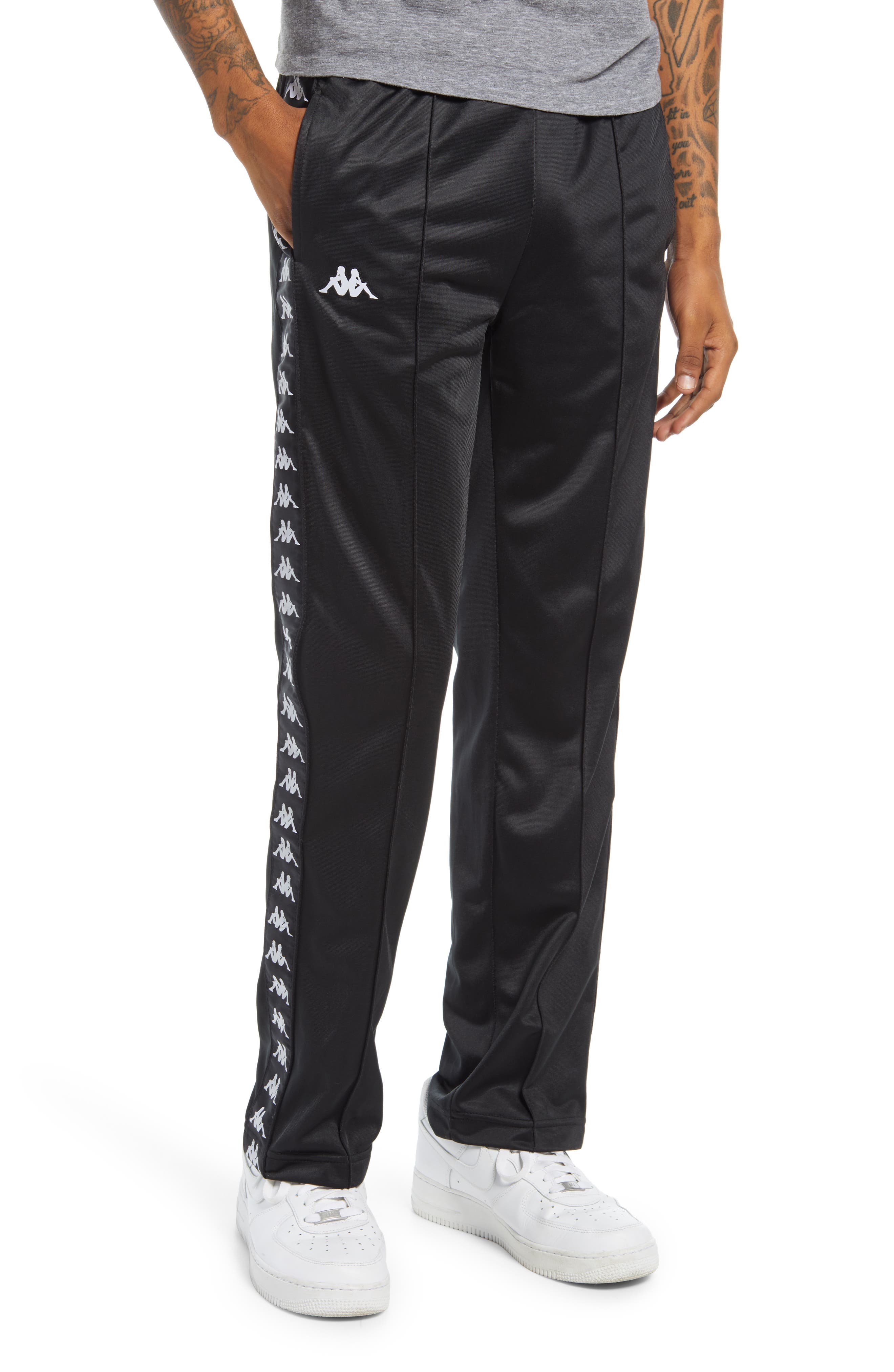 Kappa Active 222 Banda Astoriazz Slim Fit Track Pants in Black at Nordstrom, Size Small Us