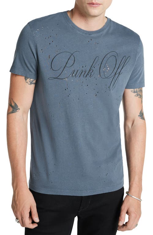 John Varvatos Distressed Punk Off Graphic T-Shirt Iron Grey at Nordstrom,