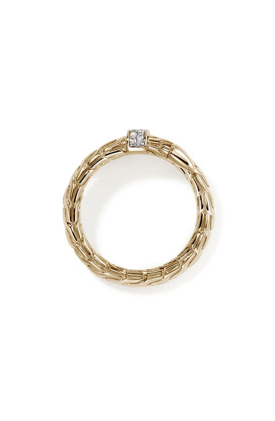 Shop John Hardy Spear Diamond Bypass Ring In Gold