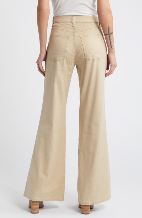 Shop Askk Ny Juniper Linen Blend Wide Leg Pants In Khaki Linen