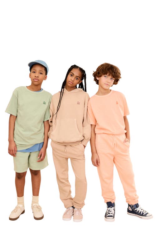 The Sunday Collective Kids' Natural Dye Everyday Joggers In Peach