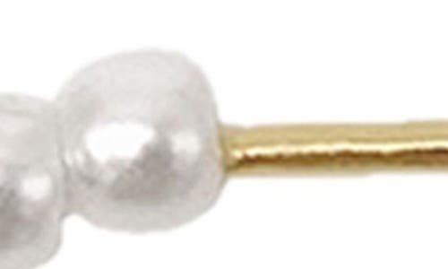 Adornia 14k Gold Plated Pearl Huggie Hoops In White