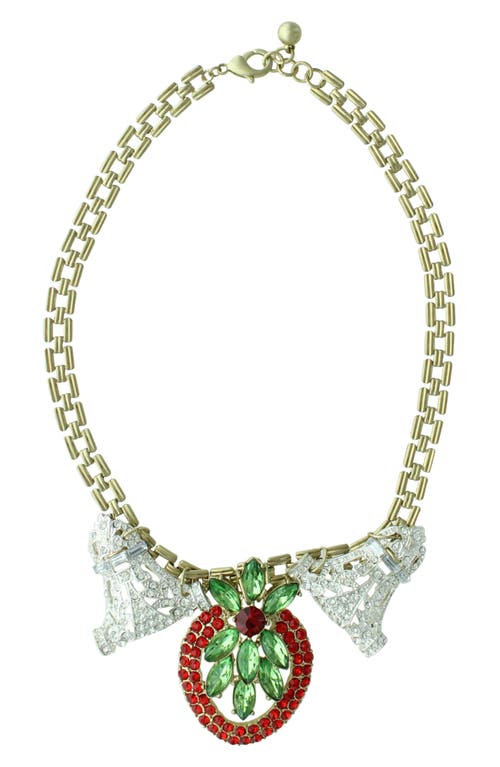 Shop Olivia Welles Mistletoe Time Necklace In Gold/multi