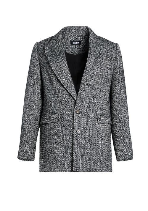 Shop Ser.o.ya Cecilia Wool Blazer In Charcoal/grey