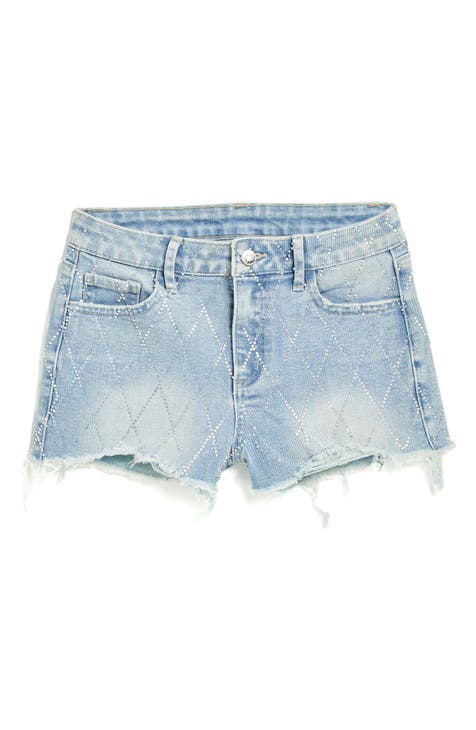 Pack of 5 Shorties for Girls - blue light all over printed, Girls