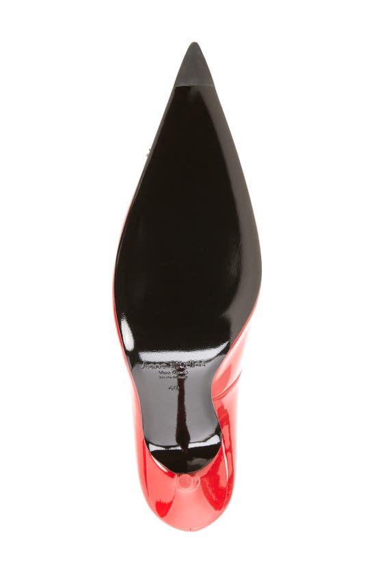 Shop Acne Studios Bordisia Patent Pointed Toe Pump In Red
