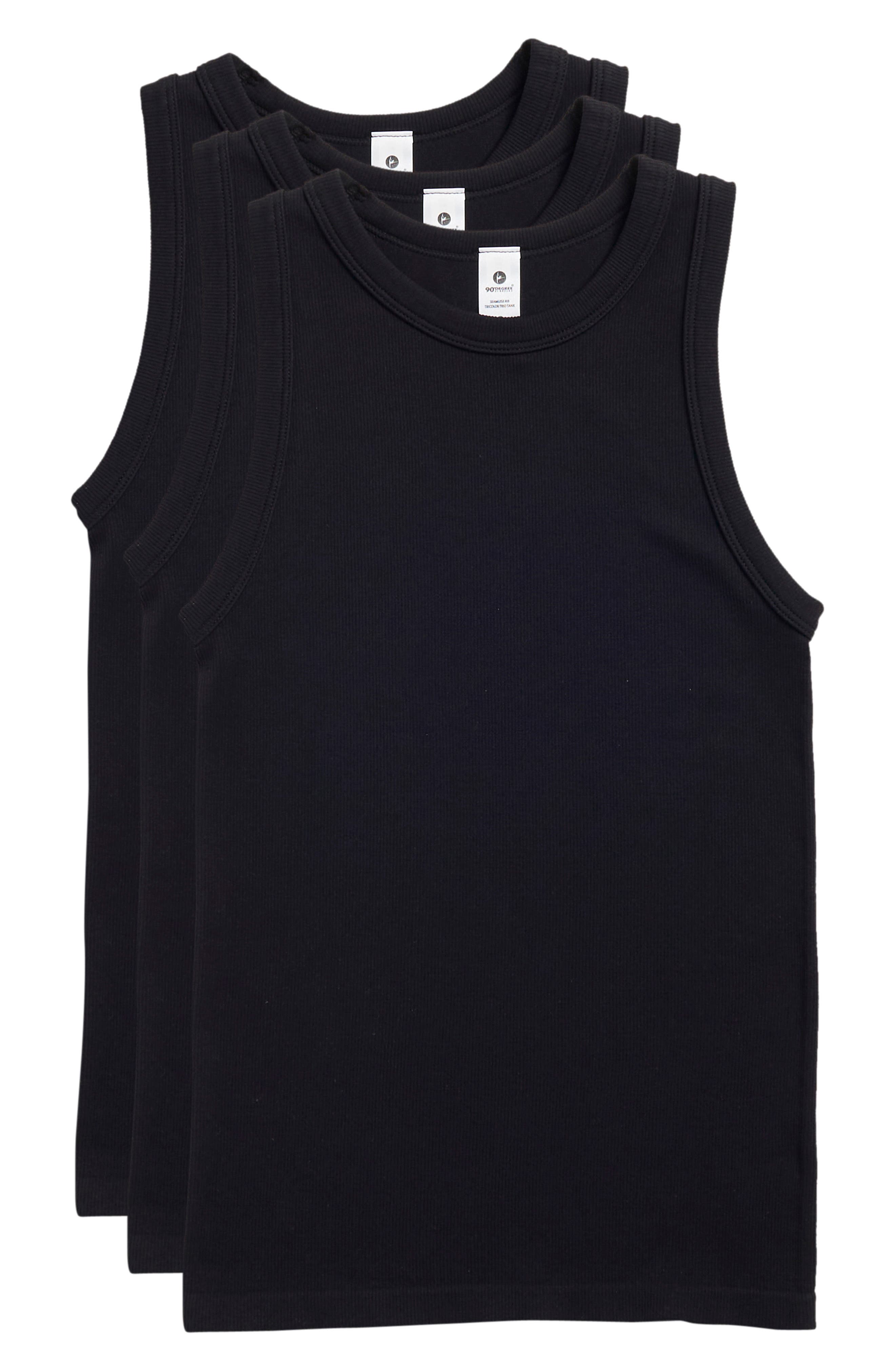 90 Degree By Reflex Women's 2 Pack Seamless Raya V-Neck Tank Tops - Cropped Workout & Casual Tops