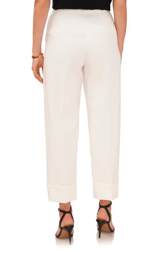 Shop Vince Camuto Large Cuff Tailored Pants In New Ivory