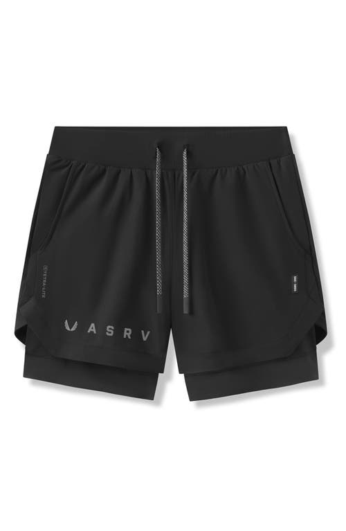 Shop Asrv Tetra-lite™ 5-inch 2-in-1 Lined Shorts In Black Reflective Classic