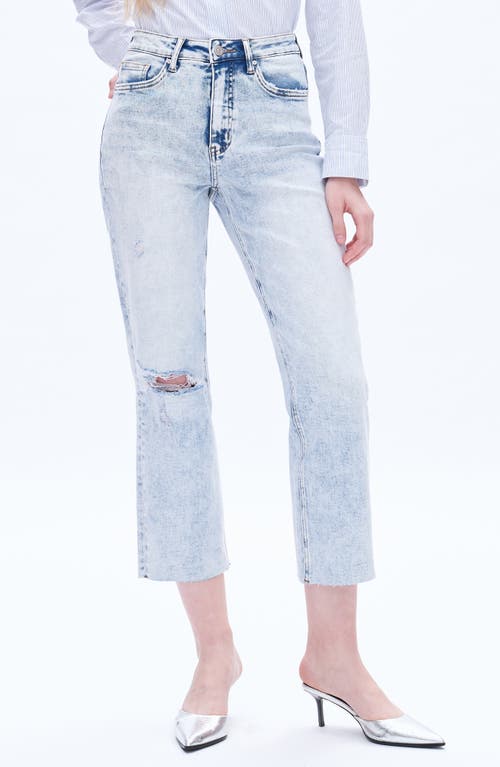 Shop Bayeas High Waist Distressed Straight Leg Jeans In Paradise