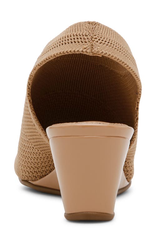 Anne Klein Bree Ankle Strap Sandal In Sandstone Knit