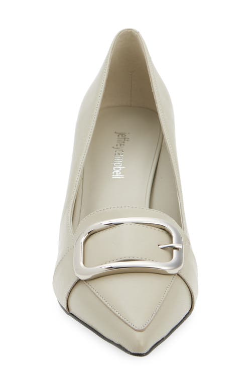 Shop Jeffrey Campbell Emphasis Pointed Toe Pump In Light Grey Silver