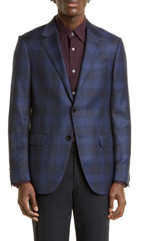 ZEGNA Milano Easy Plaid Wool Sport Coat Navy at Nordstrom, Us