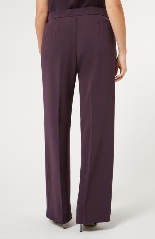 Shop Marina Rinaldi Riccor Cady Wide Leg Trousers In Bordeaux