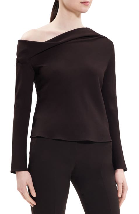 Josey Off Shoulder Knit Top (Brown)
