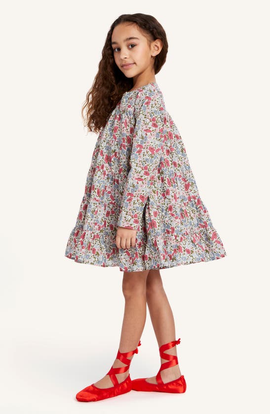 Shop Merlette X Liberty London Kids' Soliman Floral Print Dress In Liberty Pink Print