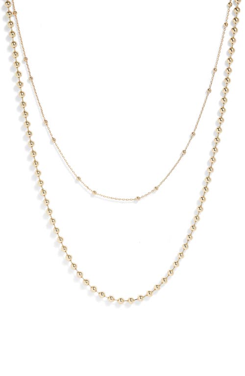 Nordstrom BALL CHAIN NECKLACE SET in Gold