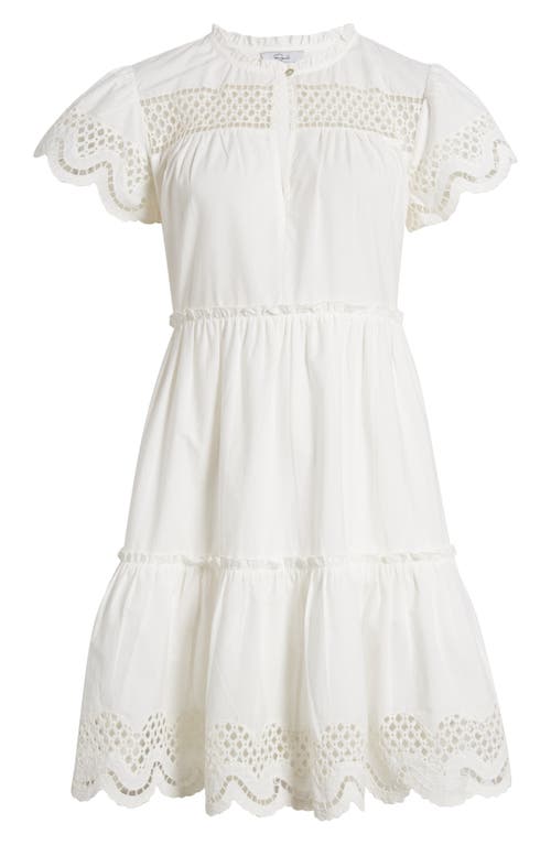 Rails Lettie Cutout Embroidered Mini Dress In White