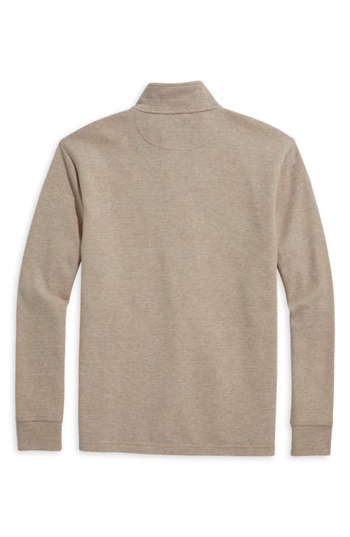 Vineyard Vines Saltwater Stripe Quarter Zip Pullover In Officer Khaki