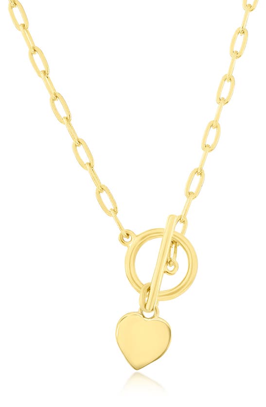Shop Simona Charm Necklace In Gold Heart