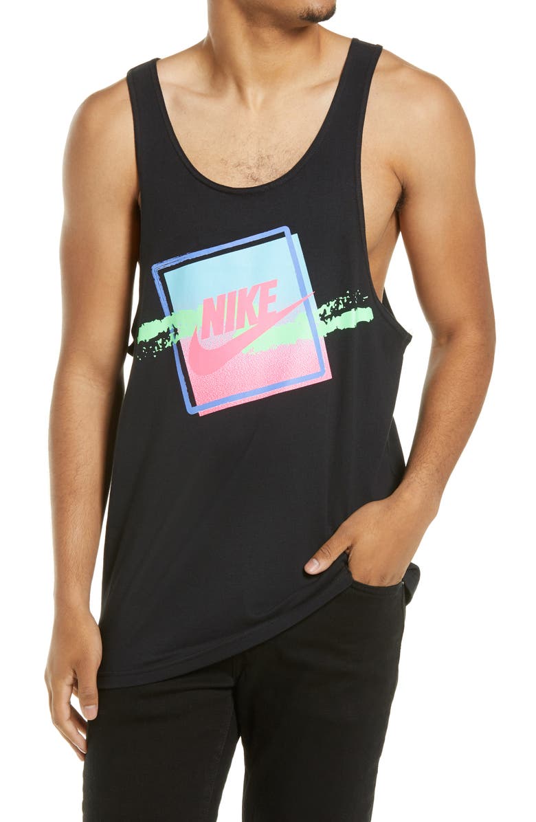 NIKE Sportswear Men's Logo Graphic Tank, Main, color, BLACK