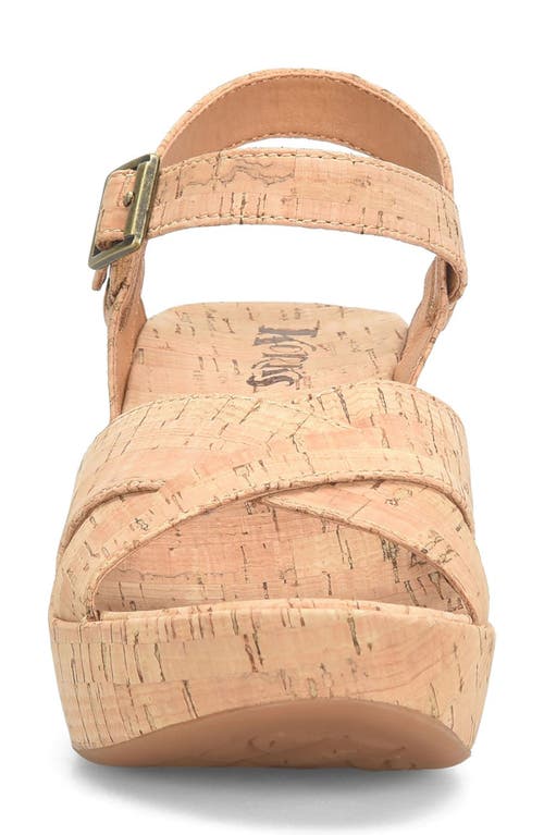 Korks Denica Wedge Sandal In Natural Cork