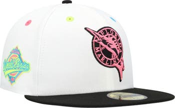 New Era Men s New Era White Florida Marlins Cooperstown Collection Neon Eye 59FIFTY Fitted Hat Nordstrom