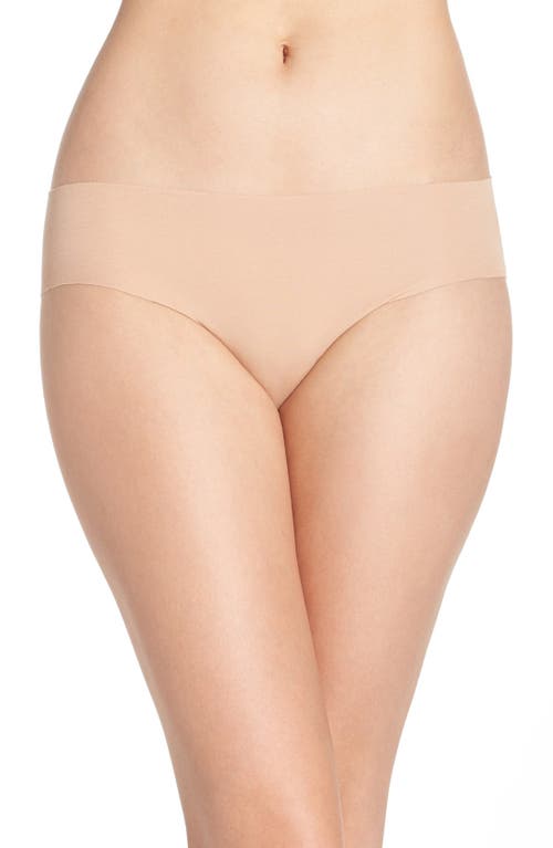Invisible Stretch Cotton Hipster Panties in Beige
