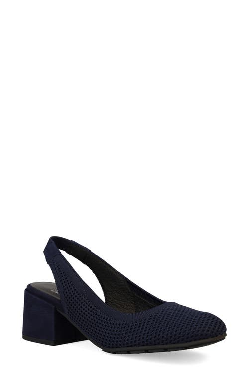 Shop Eileen Fisher Yarn Knit Slingback Pump In Midnight