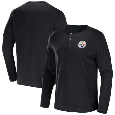 New Orleans Saints Mitchell & Ness Big & Tall First Round Pick Long Sleeve  Henley T-Shirt - Black