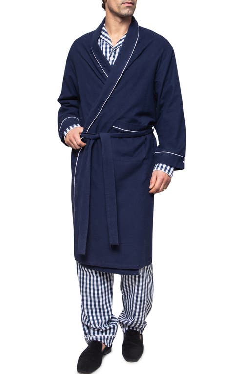 Navy Flannel Robe