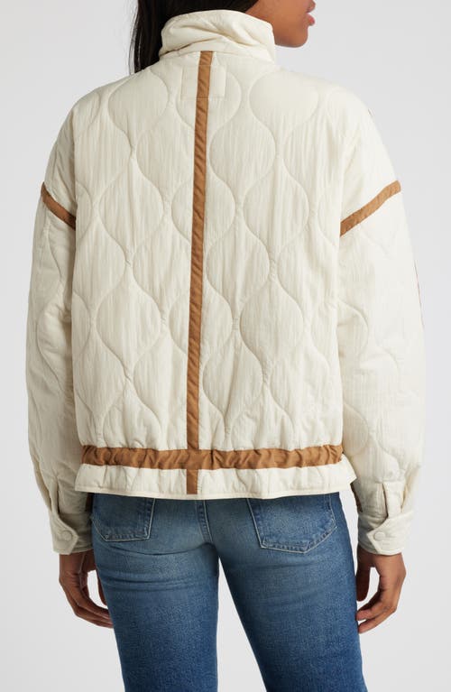 Shop Thread & Supply Onion Quilted Jacket In Taupe Camel Combo