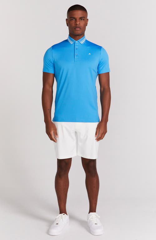 Shop Redvanly Cadman Performance Golf Polo In Malibu Blue