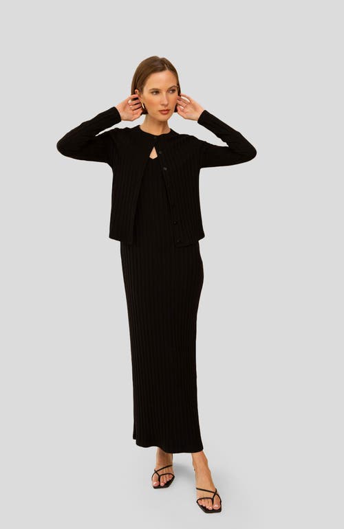 Whimsy + Row Coco Cardigan In Black
